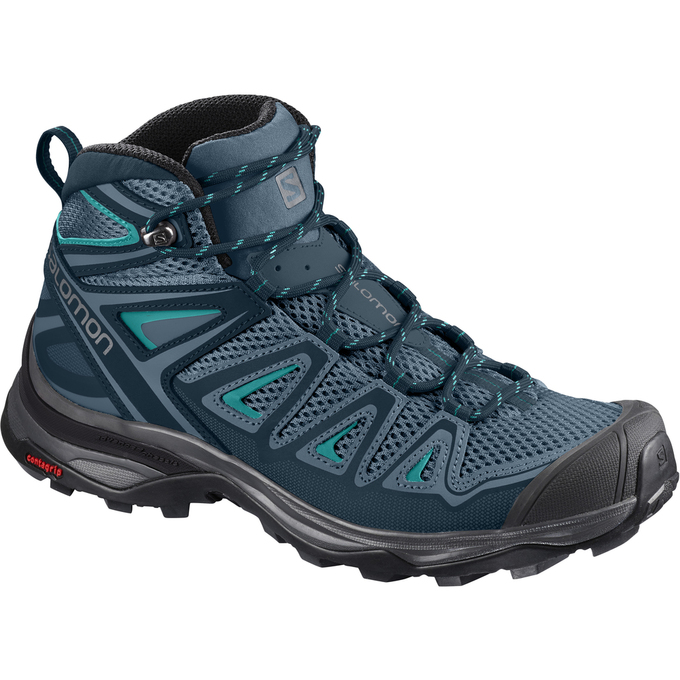 Buty Trekkingowe Damskie Salomon X ULTRA MID 3 AERO W - Granatowe / Czarne - Polska (073-ZVQKGJ)